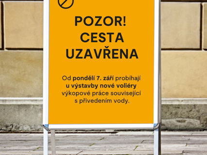 Informace o uzavírce cesty.
