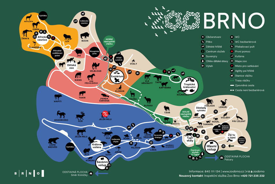 Nová mapa Zoo Brno