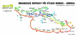 Změny MHD při cestě do Zoo Brno